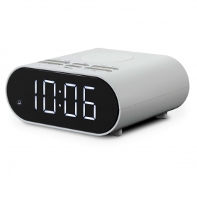 Roberts Wireless charge FM clock BT With Phone Charger in White